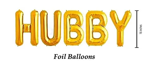 Surprises Planner Hubby Letters Decoration Golden Foil Balloon for Birthday/Celebration/Surprise/Husband-thumb1