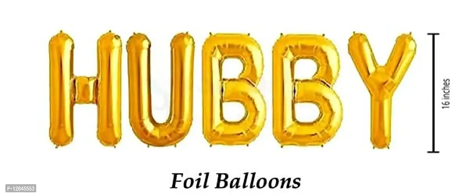 Surprises Planner Hubby Letters Decoration Golden Foil Balloon for Birthday/Celebration/Surprise/Husband-thumb2