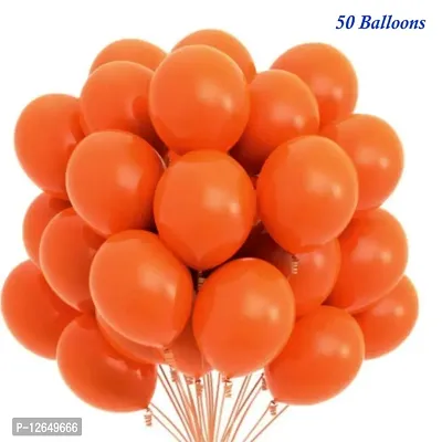 Surprises Planner Attractive Orange Metallic Balloons for Birthday/Anniversary/Party/Decoration - Pack of 50-thumb3