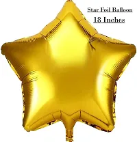 Surprises Planner Golden Yellow Metallic Balloons, Haldi Foil Letters Balloons, Star Foil Balloon, Gold Fringe Curtains, Glue Dots Haldi Decoration Set for Wedding/Girls - Pack of 49-thumb4