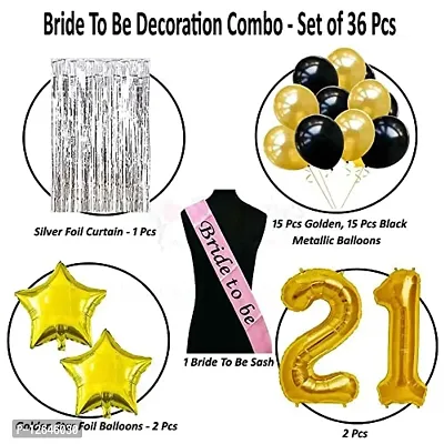 Buy Surprises Planner Bride To Be Silver Theme Decoration Set for 21th  Years Girls/Bachelorette/Party/Celebration - Pack of 36 Online In India At  Discounted Prices