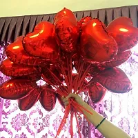 Surprises Planner Red Love Heart Foil Balloons Set for Birthday/Anniversary/Decoration/Celebration - Pack of 10-thumb3