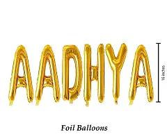 Surprises Planner Unique ""Aadhya"" Name Golden Foil Balloon for Birthday/Celebration/Surprise/Decoration-thumb1