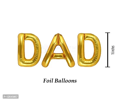 Surprises Planner Unique DAD Letters Decoration Golden Foil Balloon for Fathers Day/Celebration/Surprise/Men-thumb2