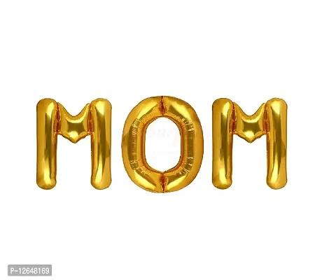 Surprises Planner Unique ""MOM"" Letters Golden Foil Balloon for Mothers Day/Women/Celebration/Decoration