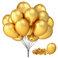 Surprises Planner Birthday Party Decoration Combo Gold Black Metallic Balloons, Happy Birthday Foil Banner, Star Foil Balloons - Set 67 Pcs-thumb1