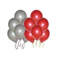 Surprises Planner Happy Birthday/Party Decoration Combo Silver Red Metallic Balloons, Happy Birthday Banner, Star Foil Balloons, Gold Foil Curtain, Glue Dots Tape- 59 Pcs-thumb2