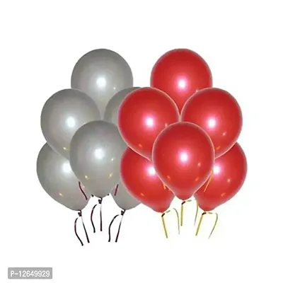 Surprises Planner Happy Birthday/Party Decoration Combo Silver Red Metallic Balloons, Happy Birthday Banner, Star Foil Balloons, Gold Foil Curtain, Glue Dots Tape- 59 Pcs-thumb3