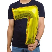 Surprises Planner No. 7 Gold Foil Balloon for 7th Birthday/Anniversary/Celebration/Decoration - Pack of 1-thumb2