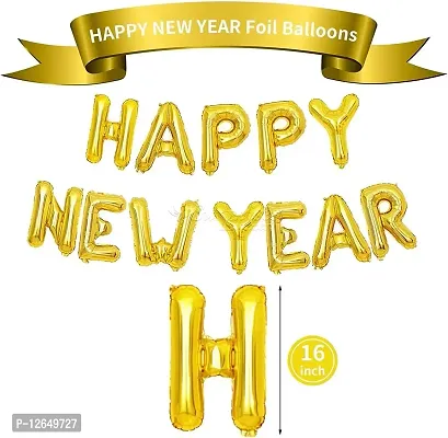 Surprises Planner Happy New Year Foil Balloons and Silver Star Foil Balloons New Year Decoration Items for New Year Celebration/Party - Pack of 14-thumb2