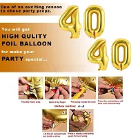 Surprises Planner Anniversary Banner, Number 40 Foil Balloons, Metallic Balloons, Arch, Glue Dot Anniversary Decoration Set for Husband/Wife/Home - Pack of 55-thumb1
