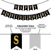 Surprises Planner Black Happy Anniversary Banner for Anniversary/Decoration/Couples - Pack of 1-thumb1