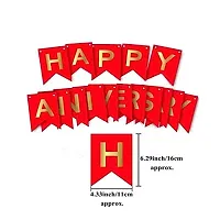 Surprises Planner Unique Red Happy Anniversary Banner for Anniversary/Decoration/Couples - Pack of 1-thumb1
