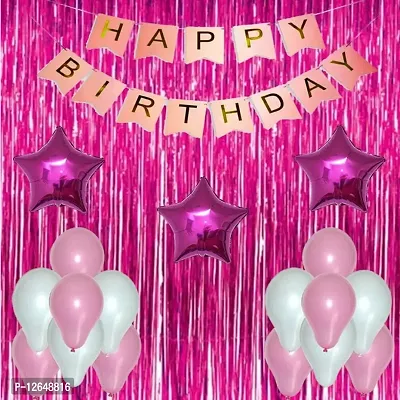 Pretty Pink Birthday Theme Decoration Set for Girls/Kids