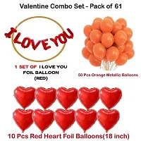 Surprises Planner I Love You Foil Balloon, Red Heart Foil Balloons, Metallic Balloons Decoration Items Combo for Birthday/Anniversary/Valentine's Day - Pack of 61-thumb1