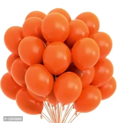 Surprises Planner Attractive Orange Metallic Balloons for Birthday/Anniversary/Party/Decoration - Pack of 50