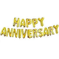 Surprises Planner Happy Anniversary Foil Banner, Metallic Balloons, Star Foil Balloons, No.3 Foil Balloon Anniversary Decoration Set for 3rd Husband/Wife/Celebration - Pack of 34-thumb3