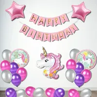 Pretty Unicorn Birthday Theme Decoration Set for Girls and Kids-thumb1