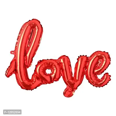 Surprises Planner Cursive Love Foil Balloon, Star Heart Foil Balloons, Red Confetti Balloons Valentine Combo for Decoration/Celebration - Pack of 12-thumb5