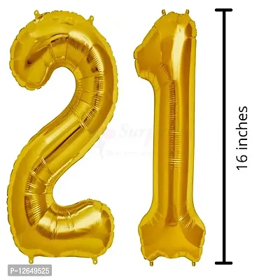 Surprises Planner 16 inch No. 21 Foil Balloon for 21th Birthday/Anniversary/Party/Decoration - Pack of 1-thumb2