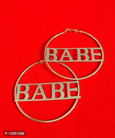 Kriosm Jewels Funky Babe Big Hoop Earring Set Combo for Women - 2 Pairs-thumb4