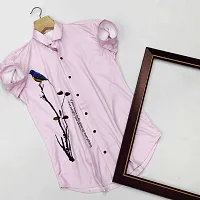 Reliable Pink Polycotton Printed Casual Shirt For Men-thumb1