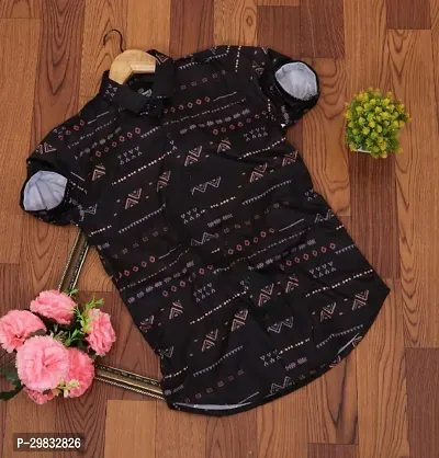 Reliable Black Polycotton Printed Casual Shirt For Men-thumb0