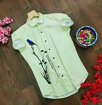 Reliable Green Polycotton Printed Casual Shirt For Men-thumb1