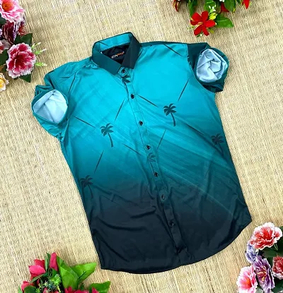 Stylish Blend Regular Fit Short Sleeves Casual Shirt for Men