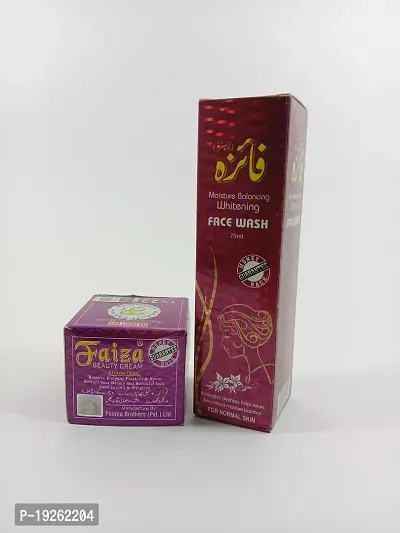 Faiza cream and faiza face wash moisture balancing whitening face wash combo ( 1 cream and 1 face wash )