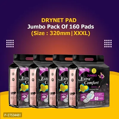 Jumbo Extra comfort Sanitary Napkin Pads (160 pads, XXXL) Sanitary Pad-thumb0