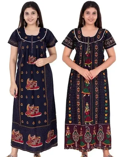 Stylish Nighty for Women, Pack of 2