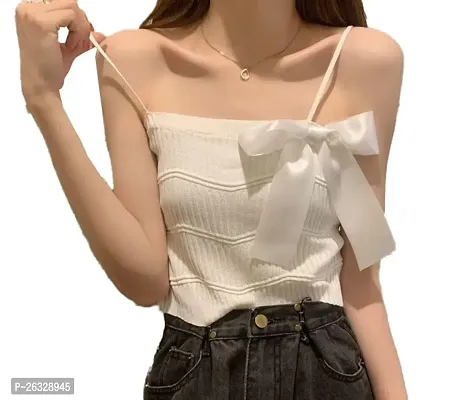Elegant White Acrylic Solid Top For Women