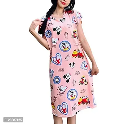 Stylish Regular Printed Cotton Nightdress For Women