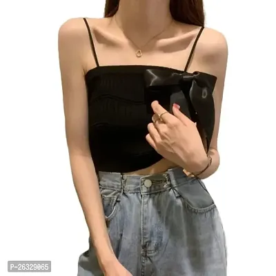 Elegant Black Acrylic Solid Top For Women