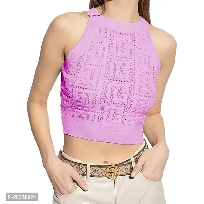 Elegant Pink Acrylic Solid Top For Women