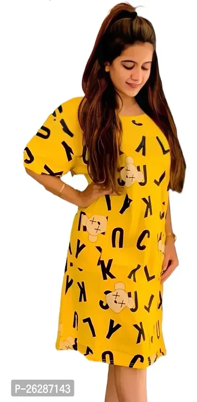 Stylish Regular Printed Cotton Nightdress For Women