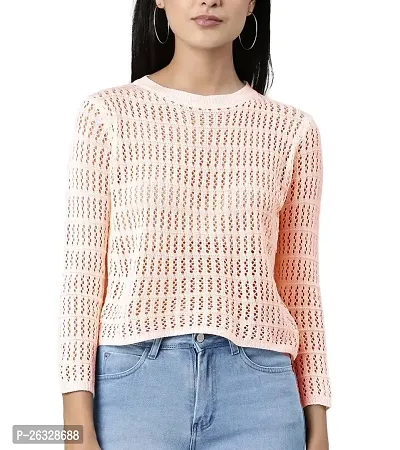 Elegant Pink Acrylic Solid Top For Women