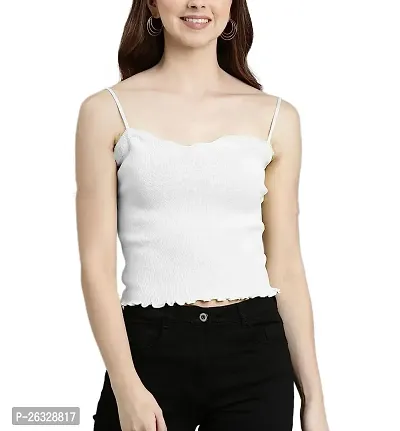 Elegant White Acrylic Solid Top For Women