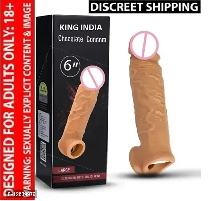 JUMBO SKIN REUSABLE SLEEVE EXTENDER REALISTIC SILICONE CONDOM