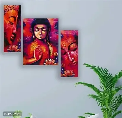 HELGA 6MM MDF Large Set of 3 BUDDHA Digital Reprint 18 inch x 24 inch Painting-thumb2