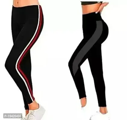 Stylish Fancy Polyester Solid Jeggings For Women Pack Of 2