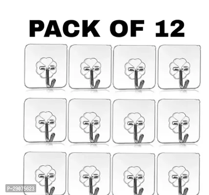 Heavy Duty Self Adhesive Wall Hook Pack Of 12