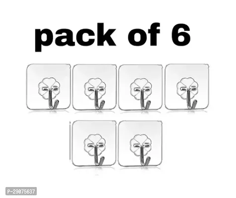 Heavy Duty Self Adhesive Wall Hook Pack Of 6