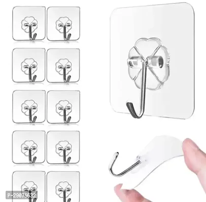 Heavy Duty Self Adhesive Wall Hook Pack Of 10