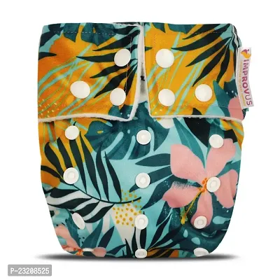 IMPROVUS Free Size Washable  Reusable Cloth Diaper With 1 Dry Feel Absorbent Soaker Pad (3Months- 3Years) (Multicolor)-thumb2