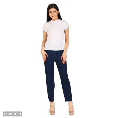 Trendy Skinny Mid Rise Denim Jeans For Women