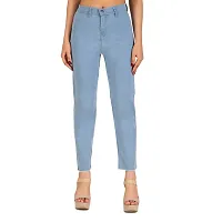 Trendy Skinny Mid Rise Denim Jeans For Women-thumb3