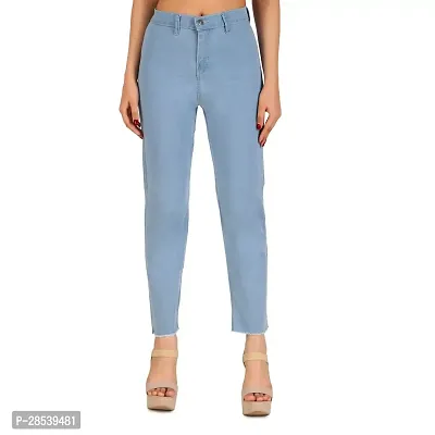 Trendy Skinny Mid Rise Denim Jeans For Women-thumb4