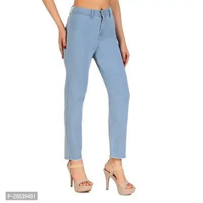 Trendy Skinny Mid Rise Denim Jeans For Women-thumb2